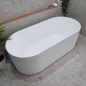 Brighton Groove Fluted Oval Freestanding Bath 1500